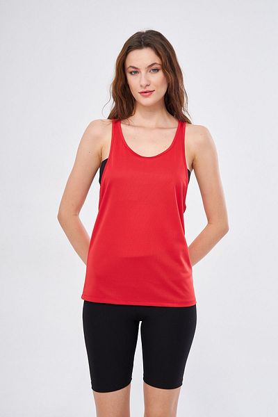 Moda Işık Sports Tank Plain Red Color Cappa Fabric