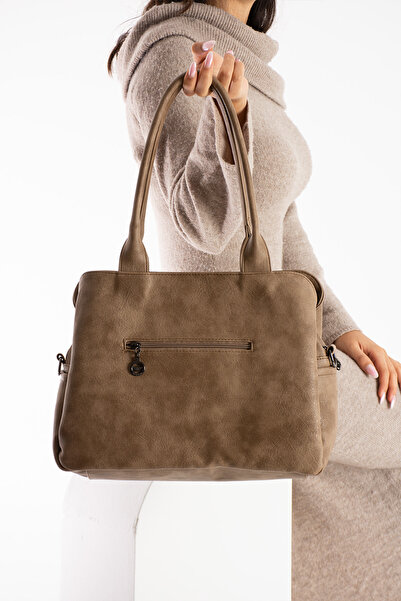 By Hakan Γυναικεία τσάντα ώμου, χεριού και ώμου Mega 643 Mink