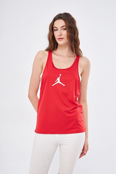 Moda Işık Sports Tank White Printed Red Color