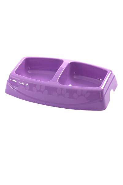 Petozi 2'li Küçük Yavru Kedi Mama ve Su Kabı 23,5 x 15,5 cm Plastik