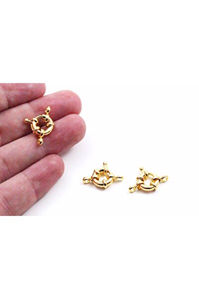 yfhobi 1 Adet - 11 Mm, Fermuar Klips, Takı Klipsi, Bileklik Klipsi, Altın Kaplama 1. Kalite