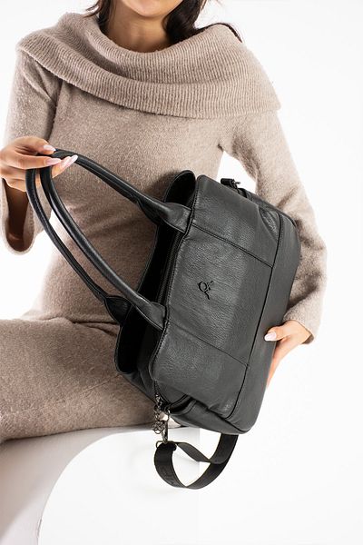 By Hakan Mega 643 Black Women's Shoulder and Hand Sleeve Bag