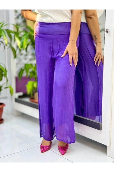 Punta Otantik NP203011 - Фіолетові італійські шовкові штани