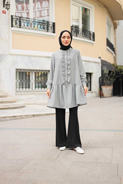 Lamazi Veil Dora Musilm - Linen Fabric Buttoned Women's Shirt