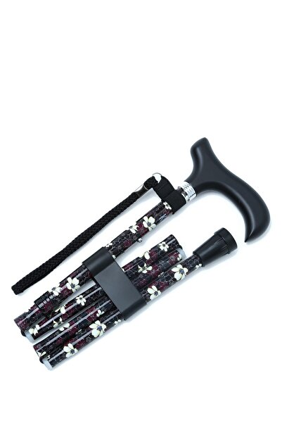 Kifidis Mf606 Katlanır Baston B044-8361-bordo Çiçekli - Standart