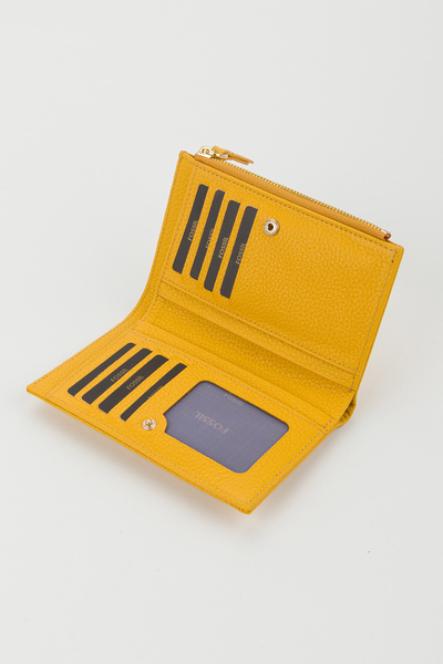 Fossil Kutulu Hakiki Deri Buz Mavi Orta Boy Kadın El Portföyü Kartlık Cüzdan