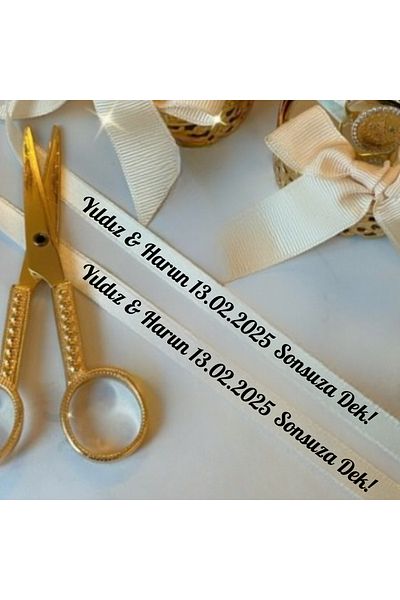 Lion Baskı ve Organizasyon Satin Engagement Ribbon - Forever Written