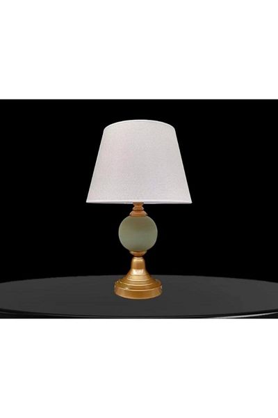 DEDE Alyoşa Lamp Shade Woven Metal Green Ceramic Cream Hat