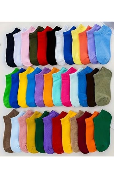 emosocks 8 чифта многоцветни обикновени дамски чорапи с ликра и памук
