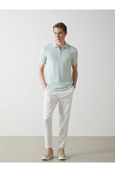 LC Waikiki Ανδρικό μπλουζάκι LCW Vision Polo με κοντό μανίκι από χτενισμένο βαμβακερό