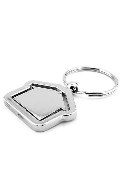 Solfera Home House Villa Shaped Medium Swivel Bright Metal Key Chain Kc172
