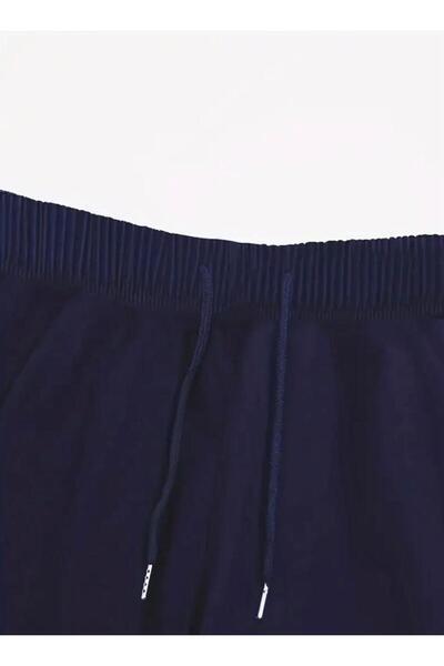 yg ydn giyim Unisex Navy Blue Color Comfortable Fit Soft Fabric Elastic Waist Summer Shorts with Pockets