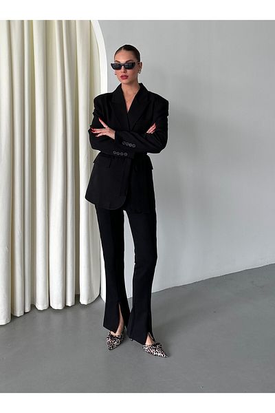 Laluvia Μαύρο Σετ παντελόνι Kampal Jacket - 912068