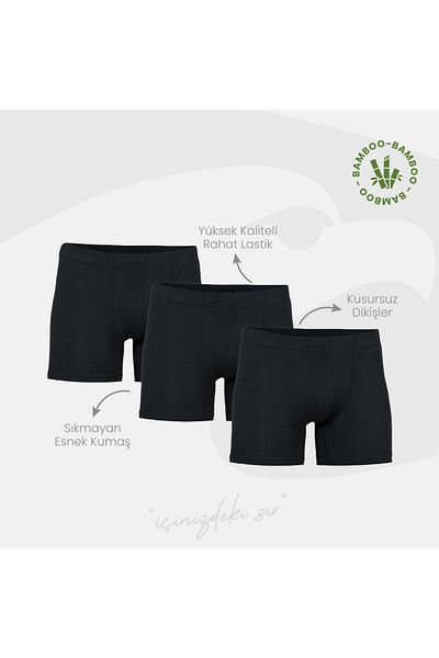 Şahin Şahin Men's Bamboo Boxers-3 Pack