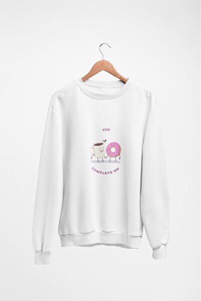 Butik ΓΥΝΑΙΚΕΙΟ/ΚΟΡΙΤΣΙΑΚΟ Μακρυμάνικο YOU COMPLETE ME Φούτερ με λαιμόκοψη με...