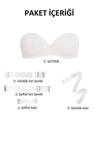 ODISE Strapless Transparent Bra - Without Support, for Wedding/engagement/kina (Without Fill)