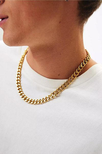 New Obsessions Gold Color Basic Thick Men's Chain Necklace