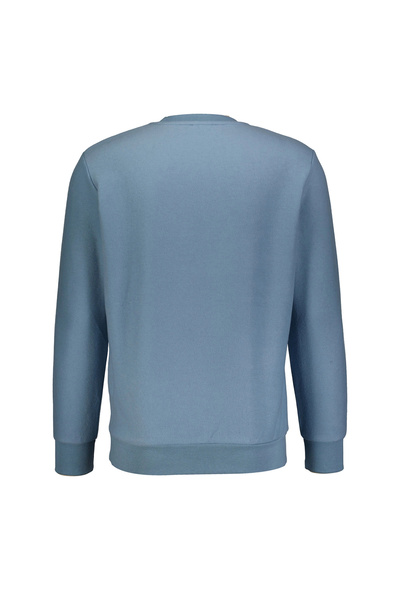 Ventuno Giyim Erkek Düz Kırık Beyaz Krem Ekru Basic Baskısız Sıfır Bisiklet Yaka Oversize  Sweatshirt Sweat