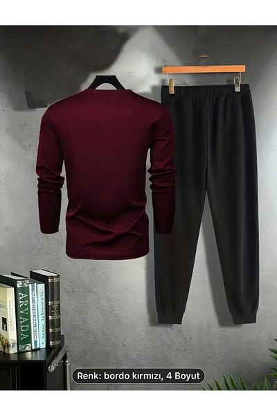 NEW TRENDY COLLECTİON Casual Sports Home Wear Long Sleeve Set for Men