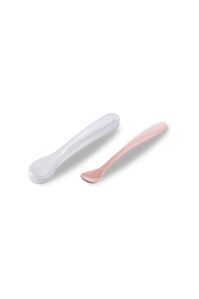 Mamajoo ملعقة تغذية مع صندوق تخزين، وردي فاتح، عبوتان