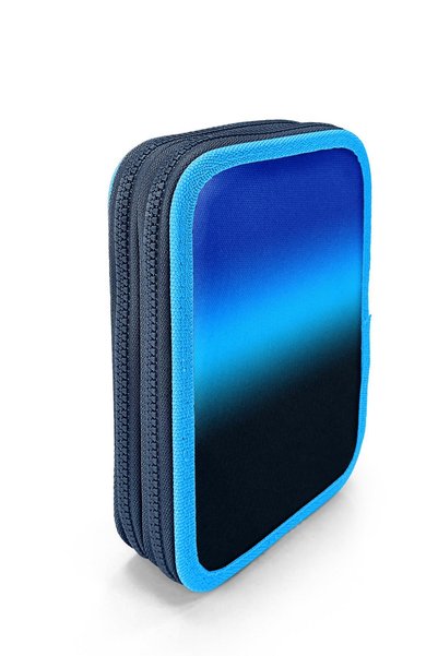 Coral High Kids Navy Blue Color Transition Double Layer Pencil Bag 11152