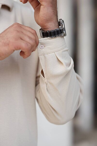 ROBERTO BORNOVA Ανδρικό μακρυμάνικο πουκάμισο από ύφασμα Aerobin - Άνετη εφαρμογή, εποχιακό και κομψό σχέδιο