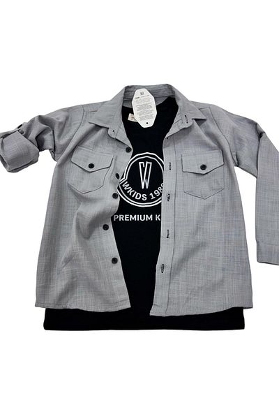Esterella Linen Blend 2-Piece Shirt and T-Shirt Set