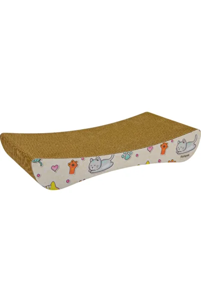Rotipet Cardboard Cat Scratching Cat Patterned Xsmall 43X7X21 cm