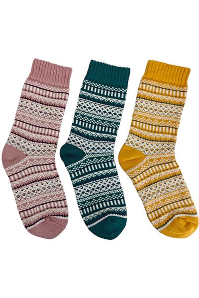 HAYEL 3Pairs Thick Women Men Mixed Pattern High Quality Perfumed Soft Socks