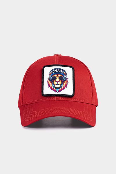 BlackBörk V1 Six Lions Logo Red Baseball Cap