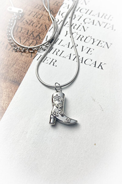 roshel Kovboy Çizmesi Çelik Kolye 2 Farklı Renk Seçeneği