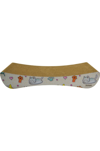 Rotipet Cardboard Cat Scratching Cat Patterned Xsmall 43X7X21 cm