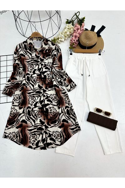 YEDİLALE Mixed Patterned Viscose Shirt