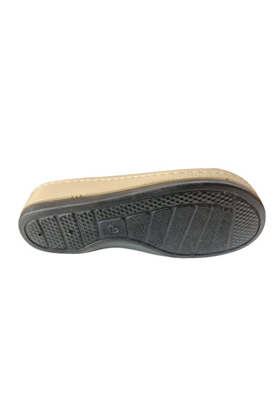 BENTO 15069 Beige Filling Sole Magnetic Women's Slippers