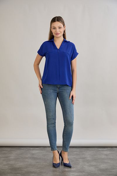 HOFY Bluză cu nasturi cu guler