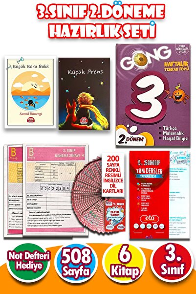Harika Çocuk Yayınları 3. Sınıf Tüm Dersler 2.Döneme Hazırlık Seti - 6 Kitap ...