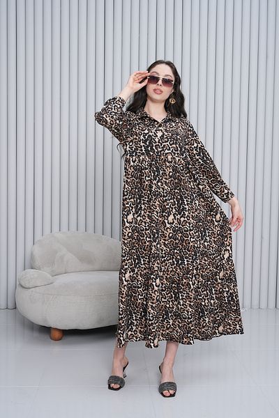 Miss Dünya Lissa Women's Shirt Collar Buttoned Long Woven Dress