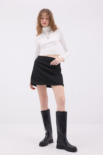 Addax E8405 Model Bearded Mini Skirt