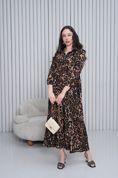Miss Dünya Lissa Women's Shirt Collar Buttoned Long Woven Dress