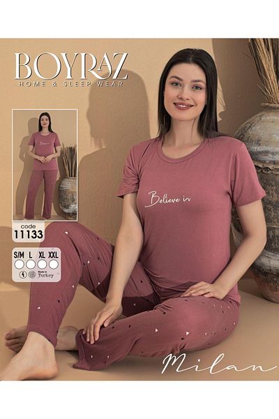 BEYAZTOPTAN Quality & Stylish Milan Short Sleeve Pyjamas Suit