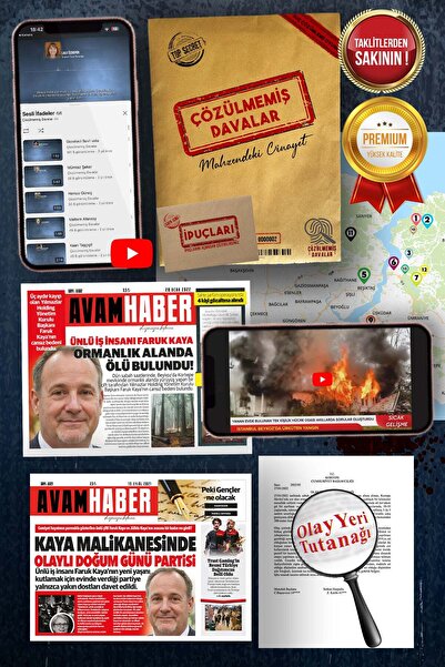 çözülmemiş davalar Mahzen Murder Detective Game Detective Game Killer Who Case Solving Game Detective Game Box Game