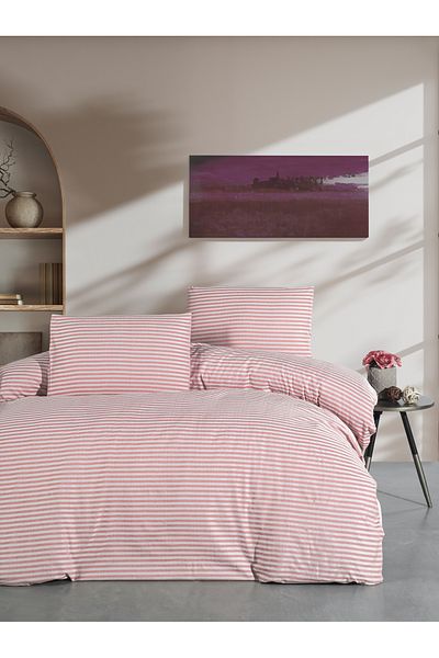 MyStory Home Set cuvertură de pilota elastică unică Dusty Rose din satin
