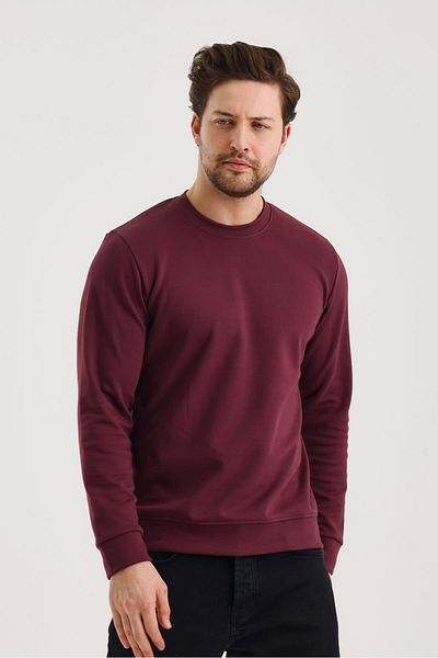 FİHA /9107-UNISEX ZERO COL SWEAT - MAUVE WINE