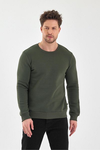 FİHA Ανδρικό φούτερ Shladon Crew Neck ΧΑΚΙ /9089