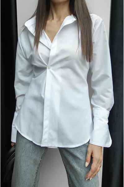 Havoş Bílá košile se stahovací šňůrkou na zádech