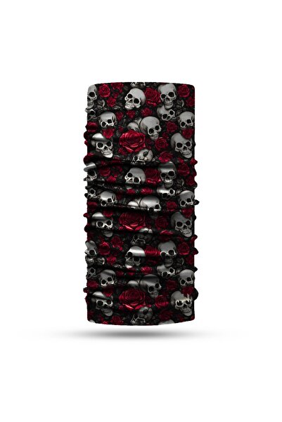 headwear Unisex Neck Collar Bandana - Skull Storm, Hwbf150
