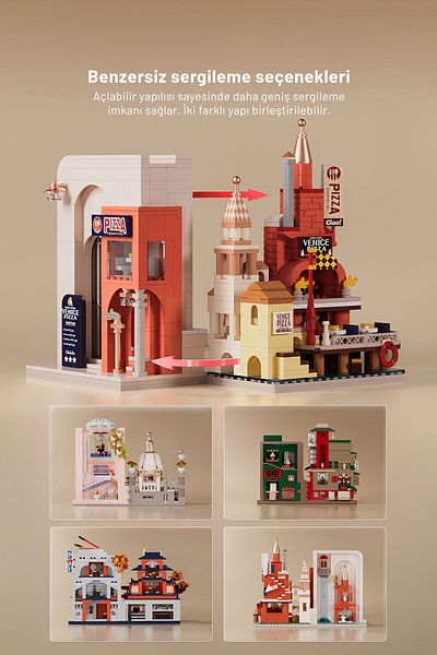 balody Restaurant Street Series – Chinese Restaurant (Bl21317) – Mini Block Building Toys Set