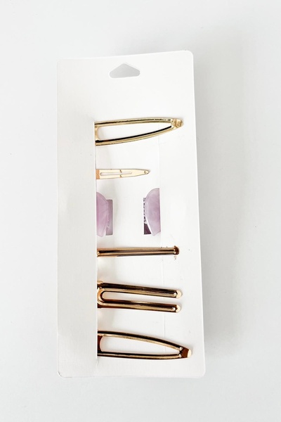 Pretty Set of 7 Bone Collar Buckles