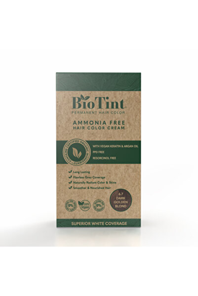 Genrics صبغة الشعر الدائمة بايوتينت 6.7 أشقر ذهبي غامق