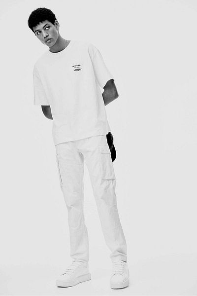 H&M Slim Fit Ripstop Cargo Trousers